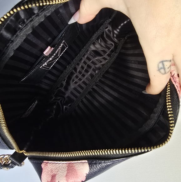 Victoria's Secret Black Crossbody Bag with Floral Design - Picture 5 of 8